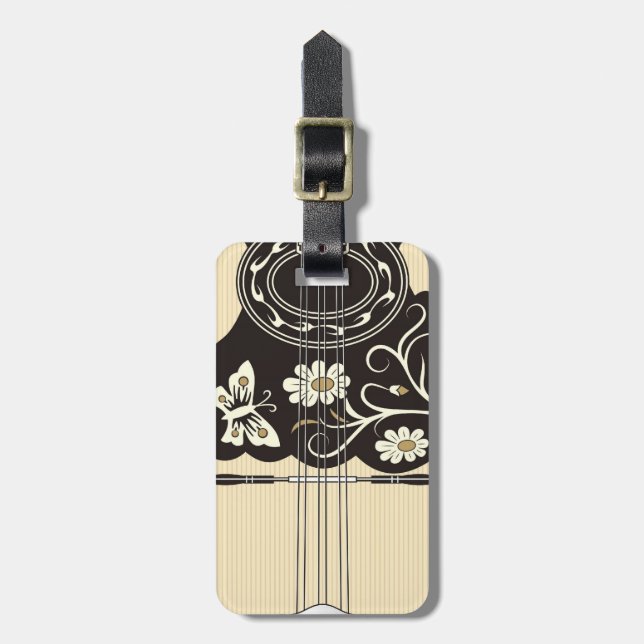 Bouzouki Luggage Tag (Front Vertical)