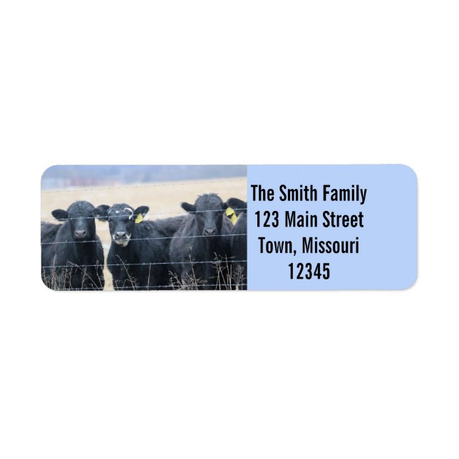 Bovine bystanders return address label (Front)