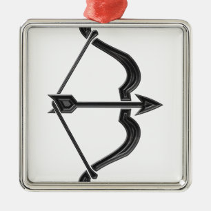 Bow and Arrow Metal Tree Decoration