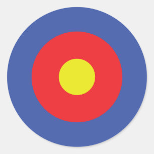 bow and arrow target - aim classic round sticker