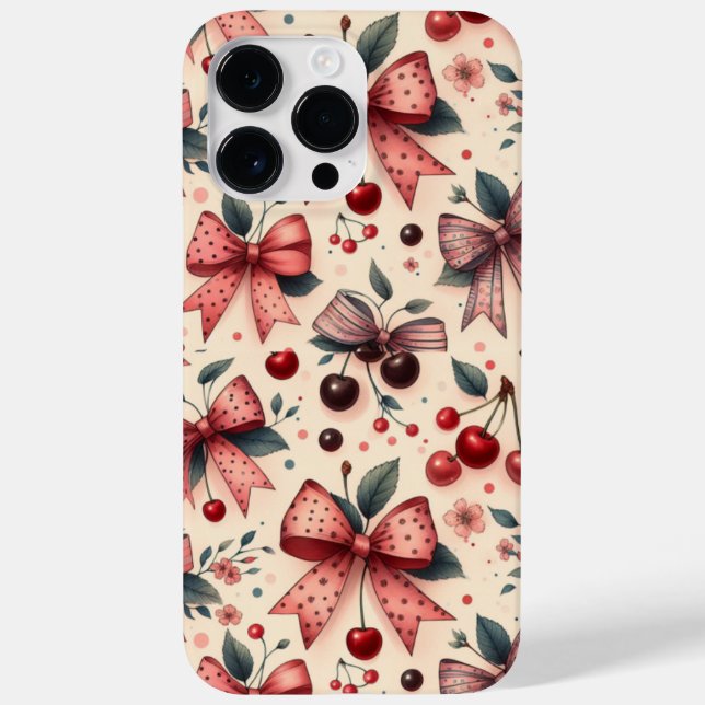 bow and cherry pattern  Case-Mate iPhone case (Back)