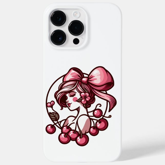 bow and cherry pattern  Case-Mate iPhone case (Back)