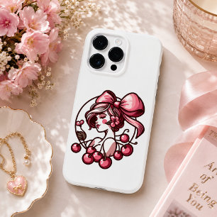 bow and cherry pattern Case-Mate iPhone 14 pro max case