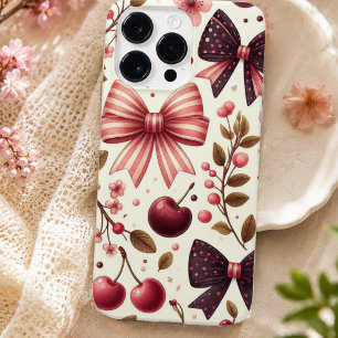 bow and cherry pattern Case-Mate iPhone 14 pro max case