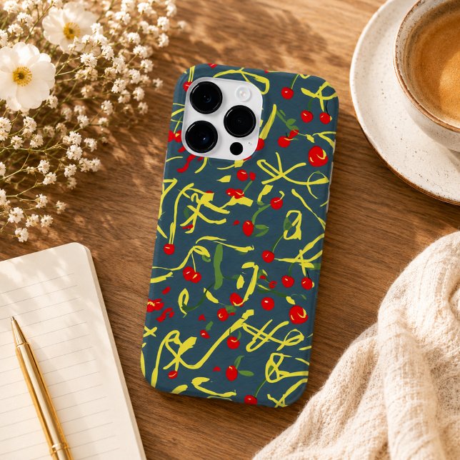 bow and cherry pattern  Case-Mate iPhone case (bow and cherry pattern Case-Mate iPhone case)