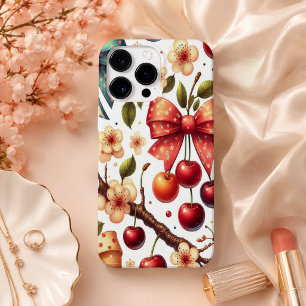 bow and cherry pattern Case-Mate iPhone 14 pro max case
