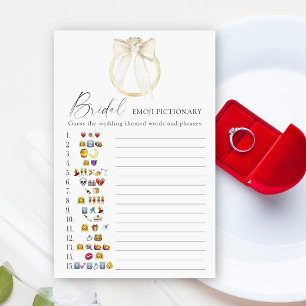 Bow and Ring Bridal shower emoji pictionary