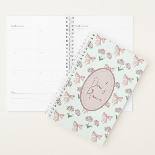 Bow and Rose Coquette Bullet Journal Planner (Display)