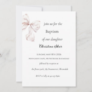 Bow Baptism Invitation
