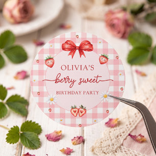 Bow Berry Sweet Girl Birthday Sticker