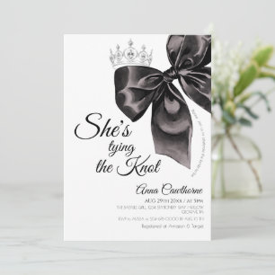 Bow Bridal Shower She's Tying the Knot Invitation