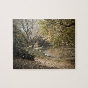 Bow Bridge, Central Park, in Autumn Jigsaw Puzzle