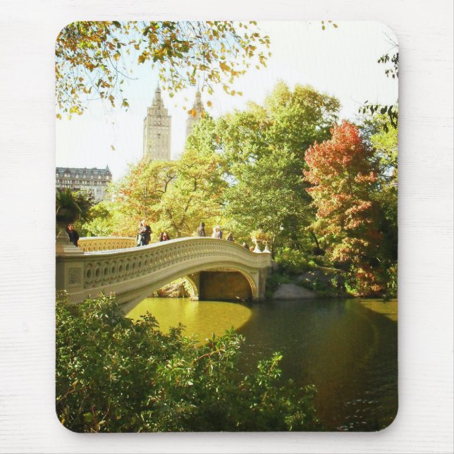 Bow Bridge, Central Park, Late Summer, NYC Mouse Pad (Front)