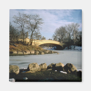 Bow Bridge Central Park Winter NYC Magnet