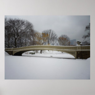 Bow Bridge, Winter Landscape, All Sizes Poster