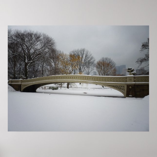 Bow Bridge, Winter Landscape, All Sizes Poster (Front)