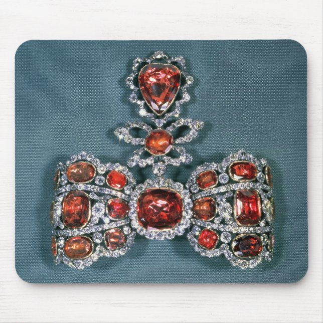 Bow brooch set with brilliant mouse pad (Front)
