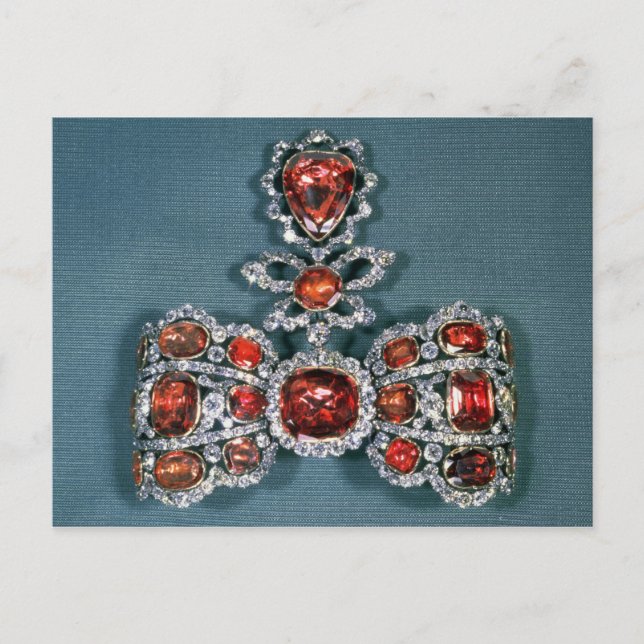 Bow brooch set with brilliant postcard (Front)