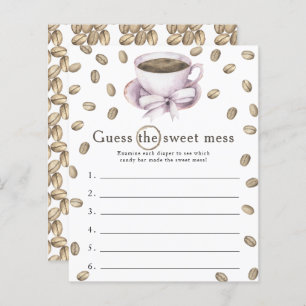 bow coffee baby shower Guess the sweet mess game