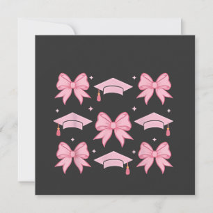 Bow coquette Graduation Pink palette 2025 Invitation