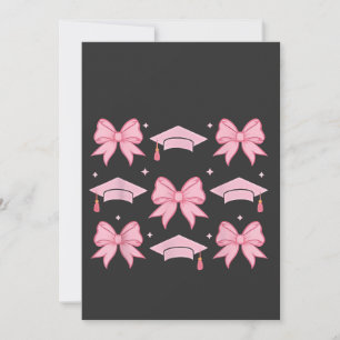 Bow coquette Graduation Pink palette 2025 Invitation