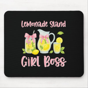 Bow Coquette Lemonade Stand Girl Boss Ceo Lemon Ju Mouse Pad