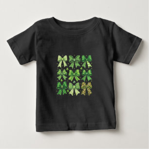 Bow Coquette St Patrick's Day Vintage Baby T-Shirt
