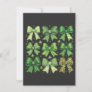 Bow Coquette St Patrick's Day Vintage  Thank You Card