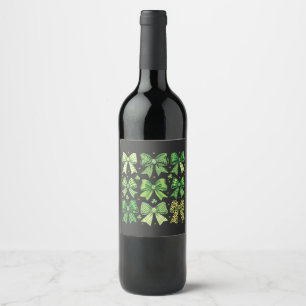 Bow Coquette St Patrick's Day Vintage  Wine Label