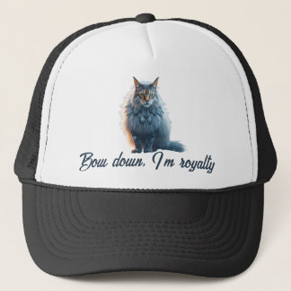 Bow Down, I’m Royalty – Funny Cat Trucker Hat