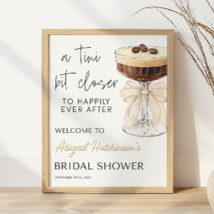 Bow Espresso Martini Bridal Shower - 16x20 Poster
