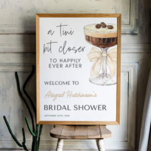 Bow Espresso Martini Bridal Shower -  18x24 Poster