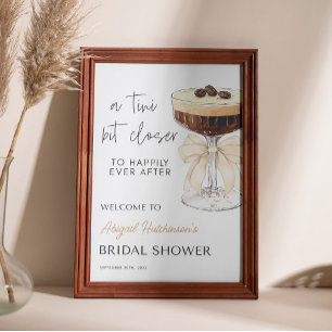 Bow Espresso Martini Bridal Shower - 24x36 Poster