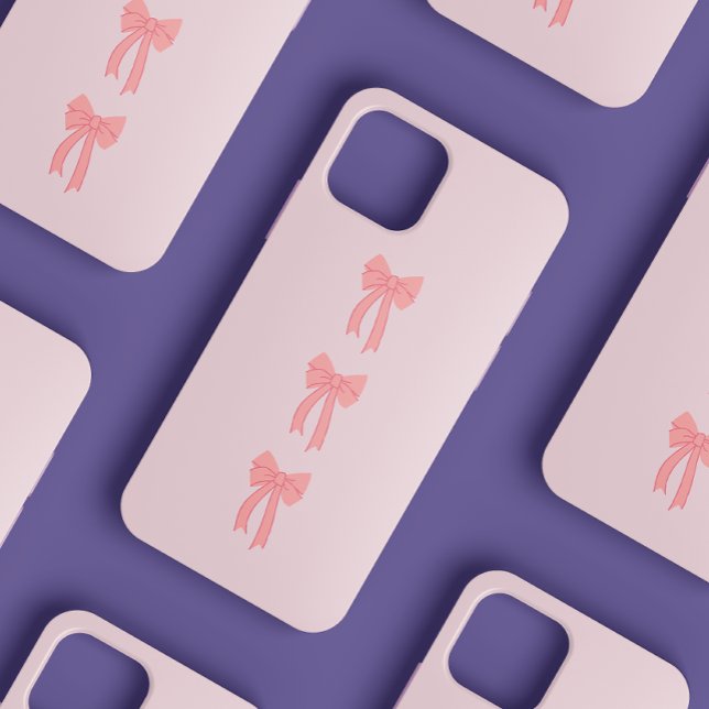 Bow Feminine Girly Pink Cute Coquette iPhone Case (Creator Uploaded)