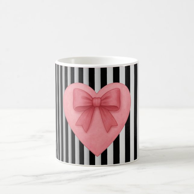 Bow heart and stripes Mug (Center)