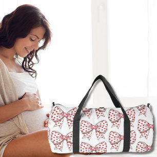 Bow heart Mama Matching Labour & Delivery Hospital Duffle Bag