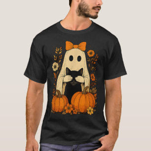  Bow Holding Black Cat T-Shirt