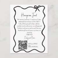 Bow Honeymoon fund request wedding QR CODE
