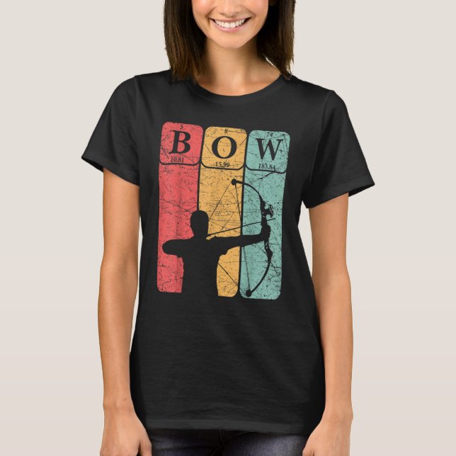 Bow Hunter Periodic Table Elements Bow Hunting Arc T-Shirt (Front)