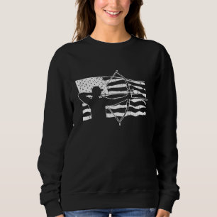 Bow Hunting American Flag Archery Patriotic Bow Hu Sweatshirt
