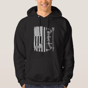 Bow Hunting American Flag Deer For Hunters Hoodie