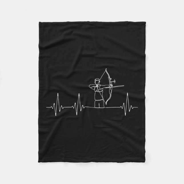 Bow Hunting Archer Funny Archery  Fleece Blanket (Front)
