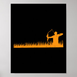 Bow Hunting Archer In Gr Archery Hunter Men Women Poster