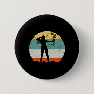Bow Hunting Archery  6 Cm Round Badge