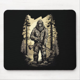 Bow Hunting Bigfoot Funny Hunting Gift Mouse Pad