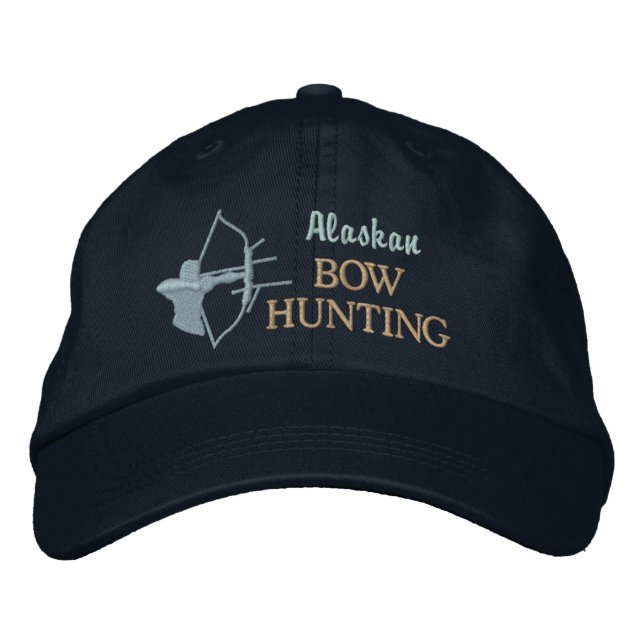 Bow Hunting Custom State by State Embroidered Hat (Front)