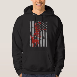 Bow Hunting Deer Flag for Men Or Women Hunters Hoodie
