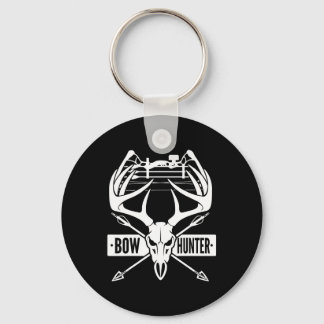 Bow Hunting Deer Skull Compound Bow Archery Gift Key Ring