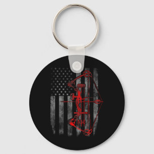 Bow Hunting Flag Archery Funny Hunting Gift Key Ring