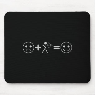 Bow Hunting - Sad Face Archery Happy Face Mouse Pad